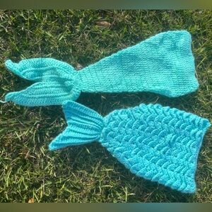 Hand Crocheted Mermaid Tail Blankets Costume Photography Props Baby Toddler